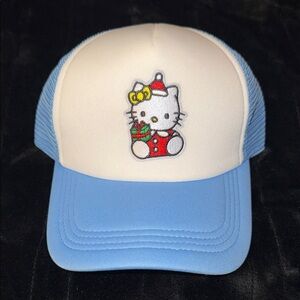 Hello kitty blue Christmas baseball cap